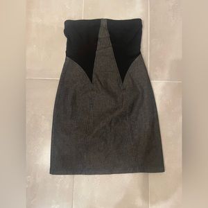 Theory Strapless Stretch Denim Dress Size 4